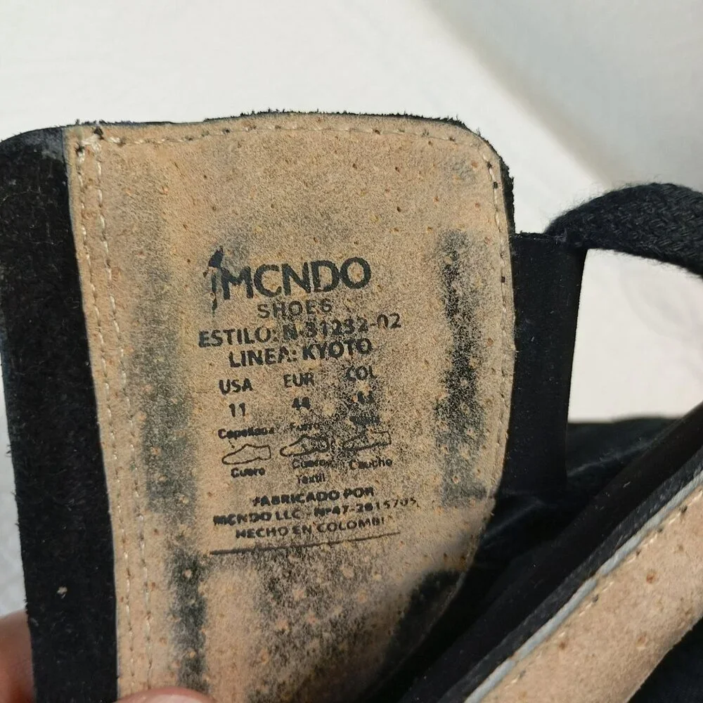 McNdo Kyoto High-Top Sneakers With Zipper & Lace Details Size 11 USA Mens Black